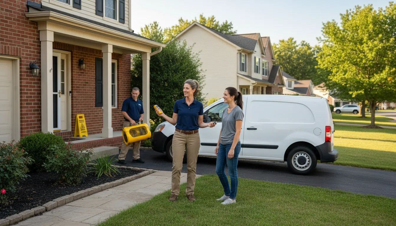 Residential water damage restoration in New Park, PA